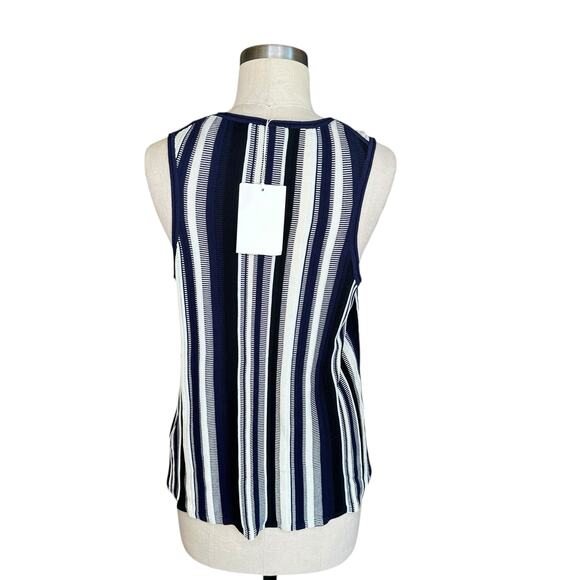 COS Women's Knit Tank Blue White Sleeveless Blouse Women's Size Small NWT - Picture 3 of 8